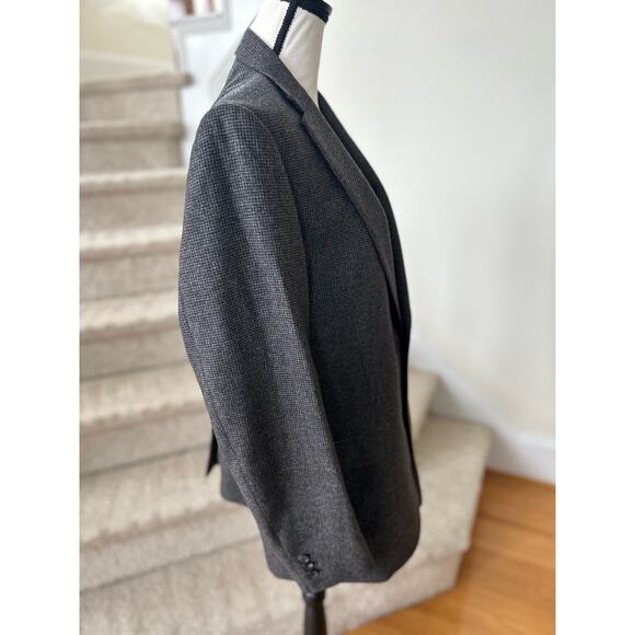 Jigsaw Grey/Black Micro Houndstooth Virgin Wool Blazer - Picture 2 of 10